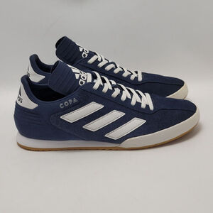 Adidas Copa Super Suede Trainers Sneakers Soccer Shoes Navy Blue & White Size 8